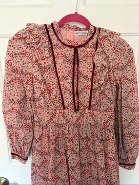 Pink City Prints Dress-Floral Maxi Dress in Pink with Contrast Trim